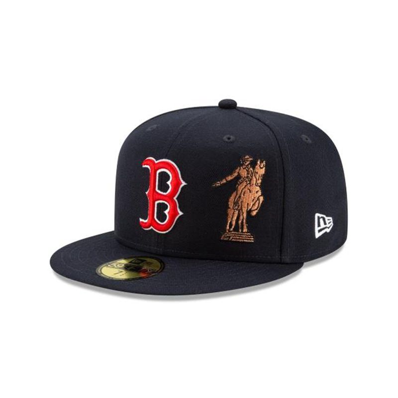 MLB Boston Red Sox Team Describe 59Fifty Fitted (DOJ7000) - Black New Era Caps